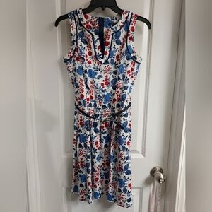 EUC Tommy Hilfiger Sleeveless Blue and Pink Midi Sundress